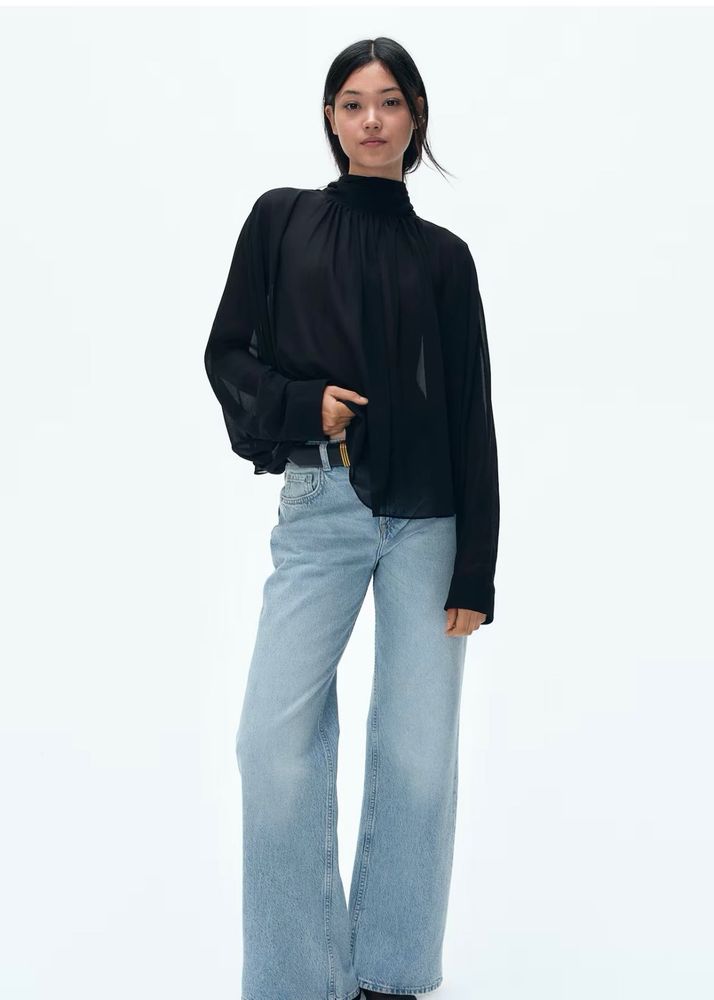 H&amp;M Wide Leg Blue Jeans