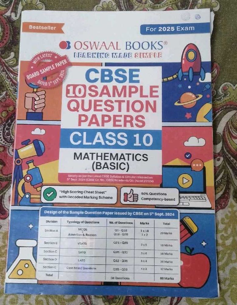 Oswal Basic Math,Bio,Chem Of S.chand,Sci-score100