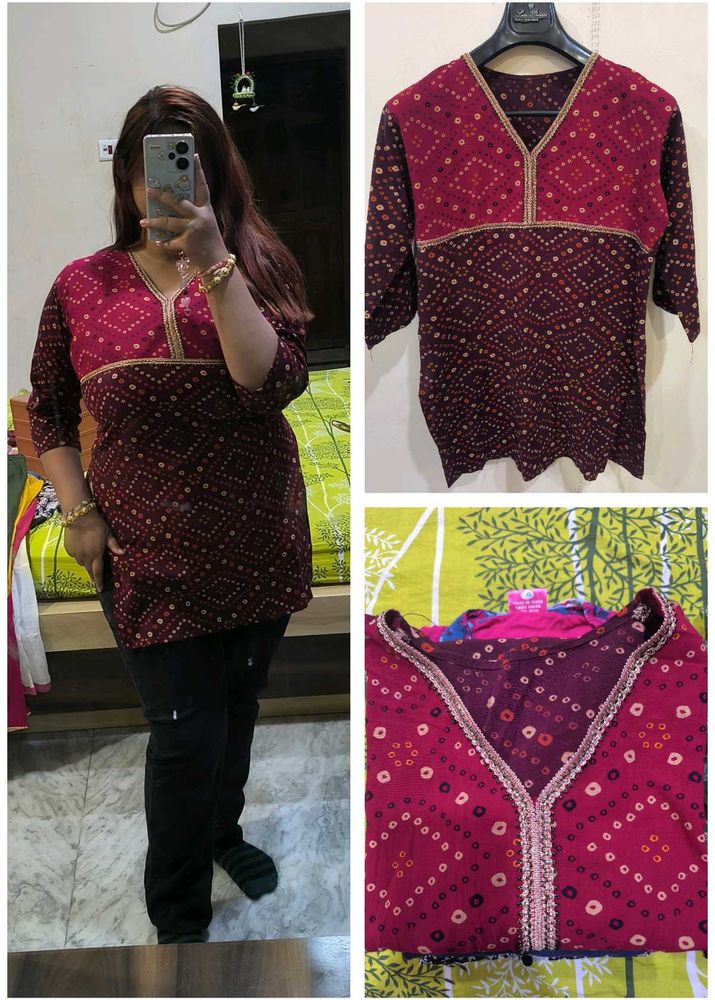 Rajasthani tie-dye kurti