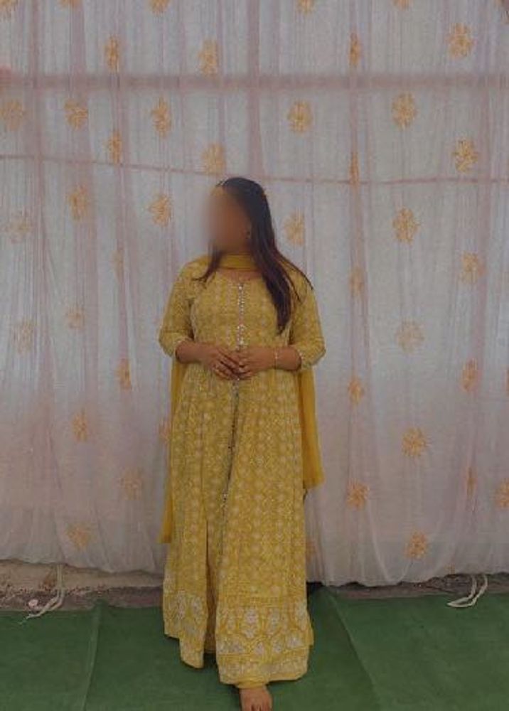 Yellow Printed Kurta Set