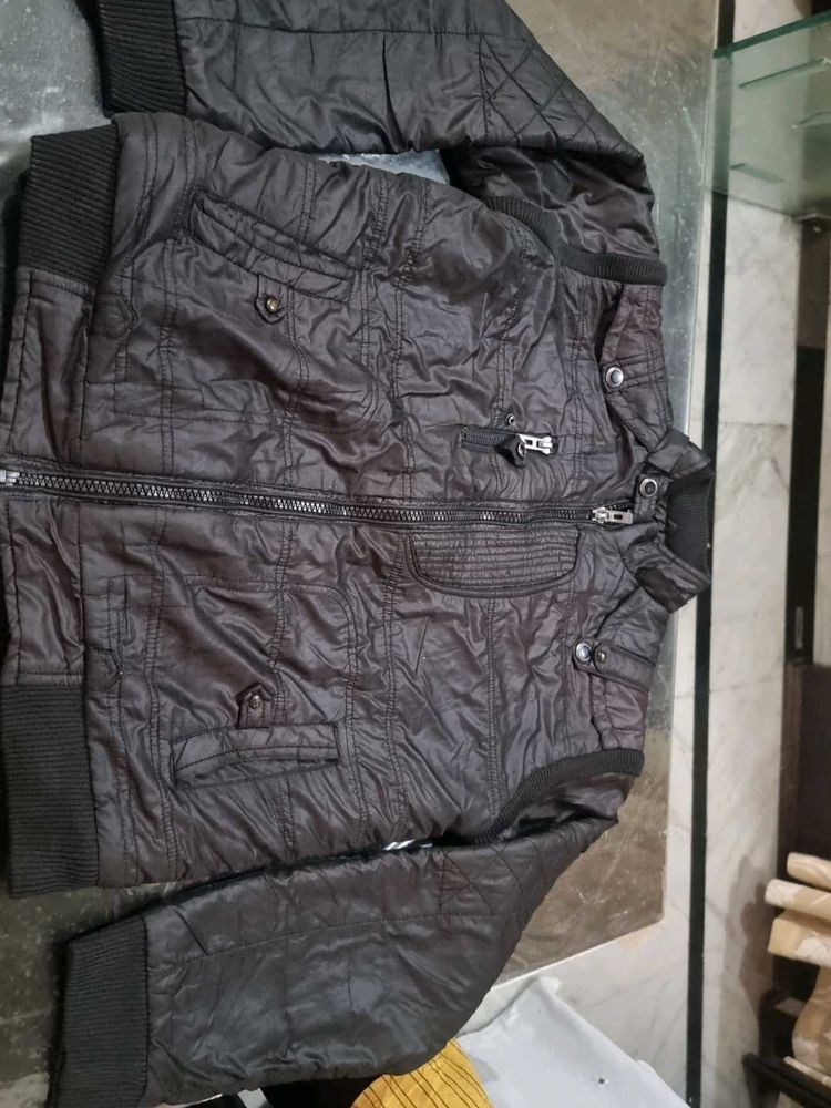 Men BLACK Coat With Detachable Arms