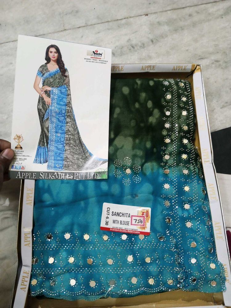 Light Weight Georgette Saree With Blouse Piece