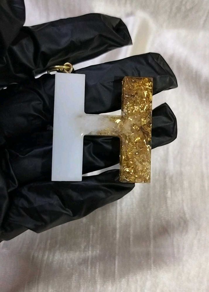 Resin Alphabet Keychain