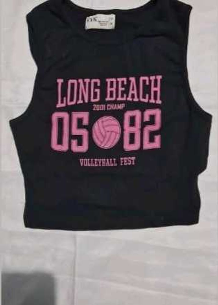 Long Beach Volleyball Fest Crop Top