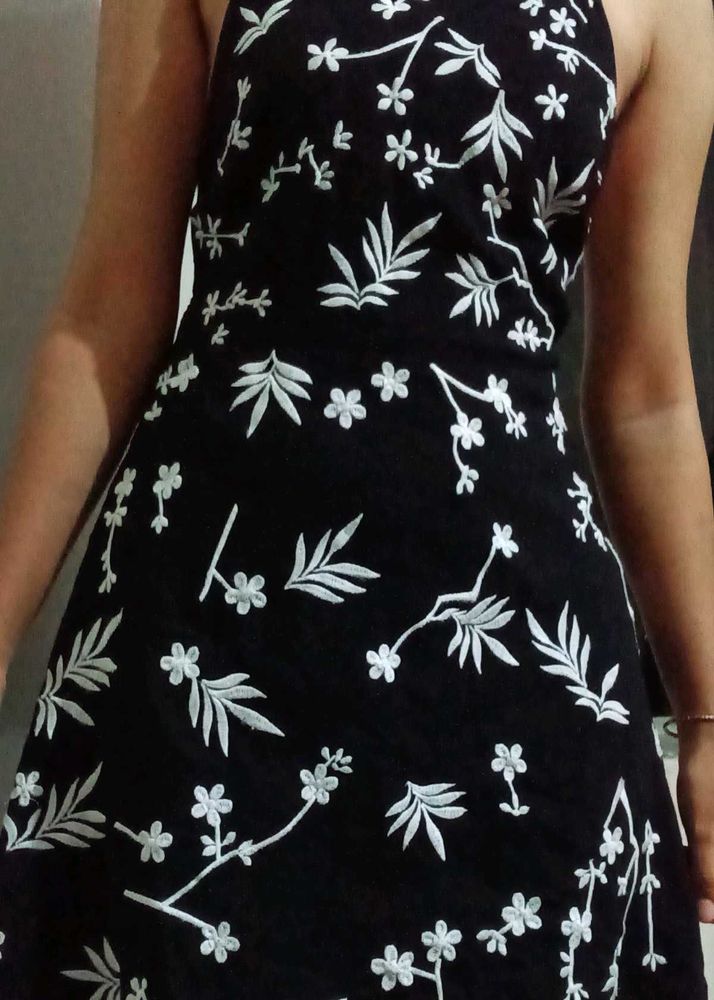 Floral Black Dress