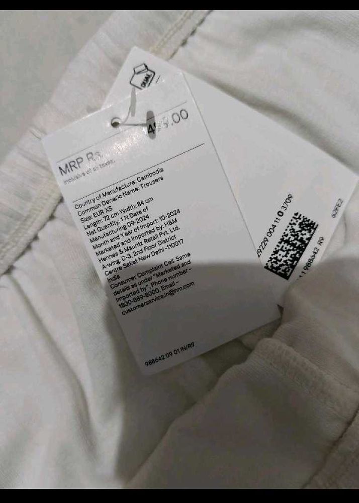 H&amp;M White Trouser