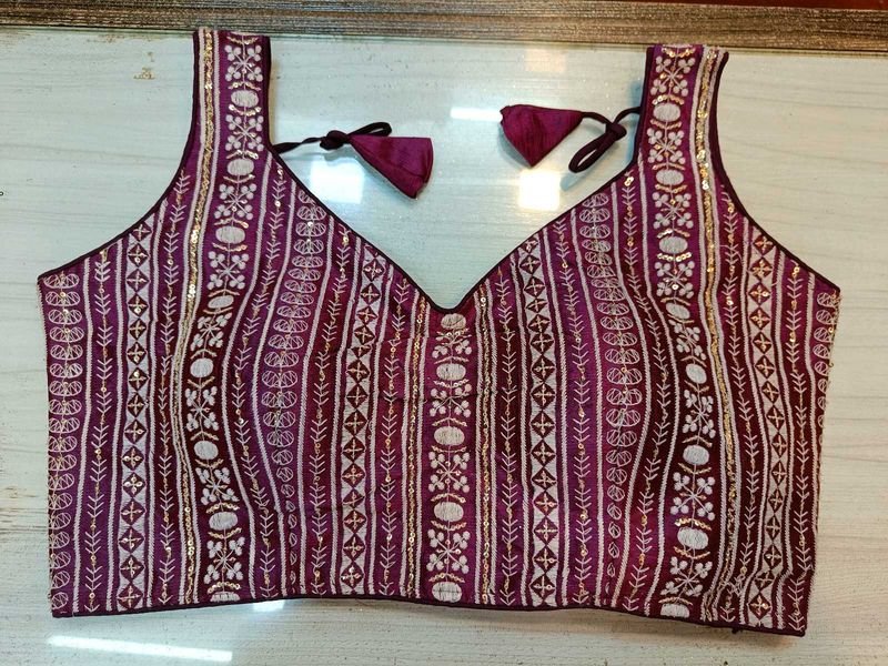 Purple &amp; Gold Sequin Blouse