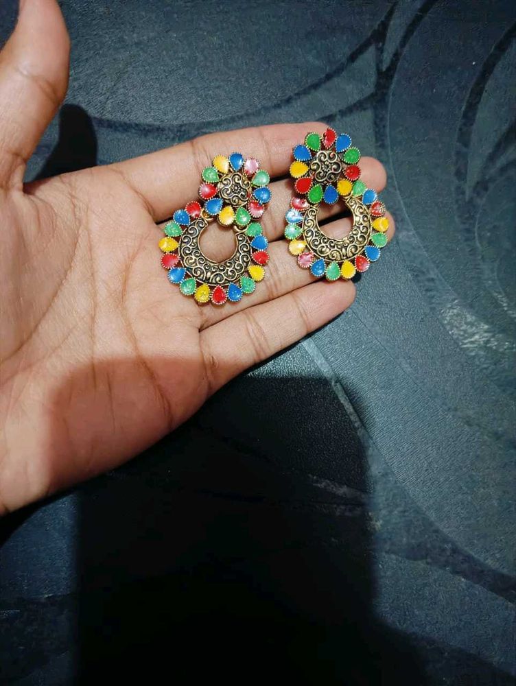 Colorful Flower Earrings