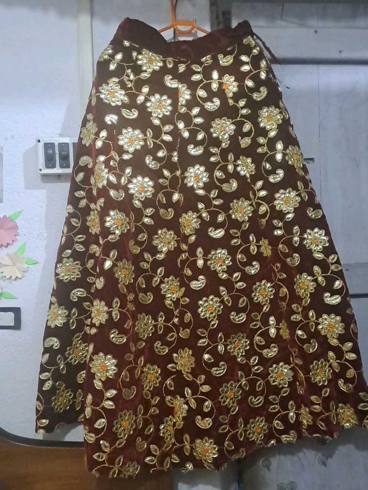 Velvet Skirt Lehenga