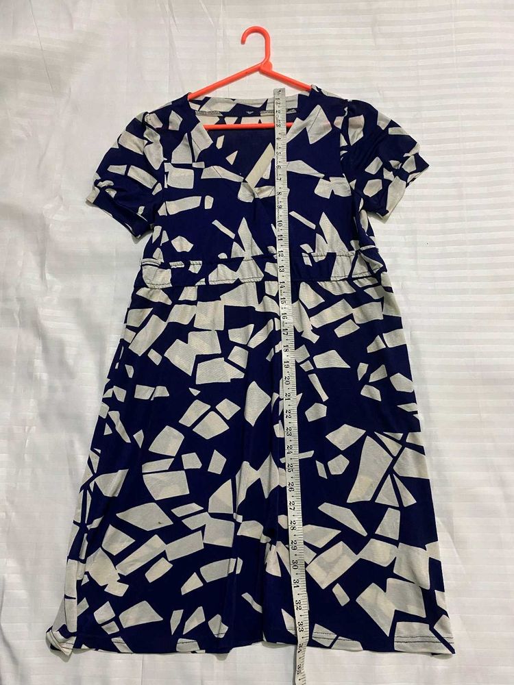 Abstract Print Dress (Short)