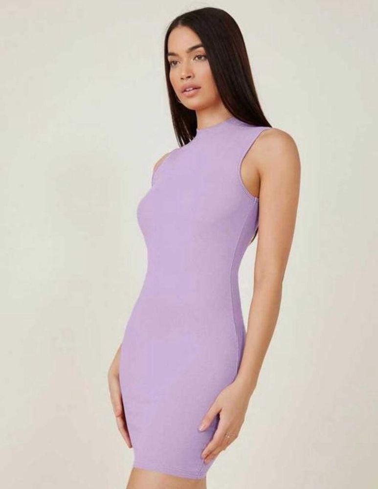 Lilac Bodycon Mini Dress