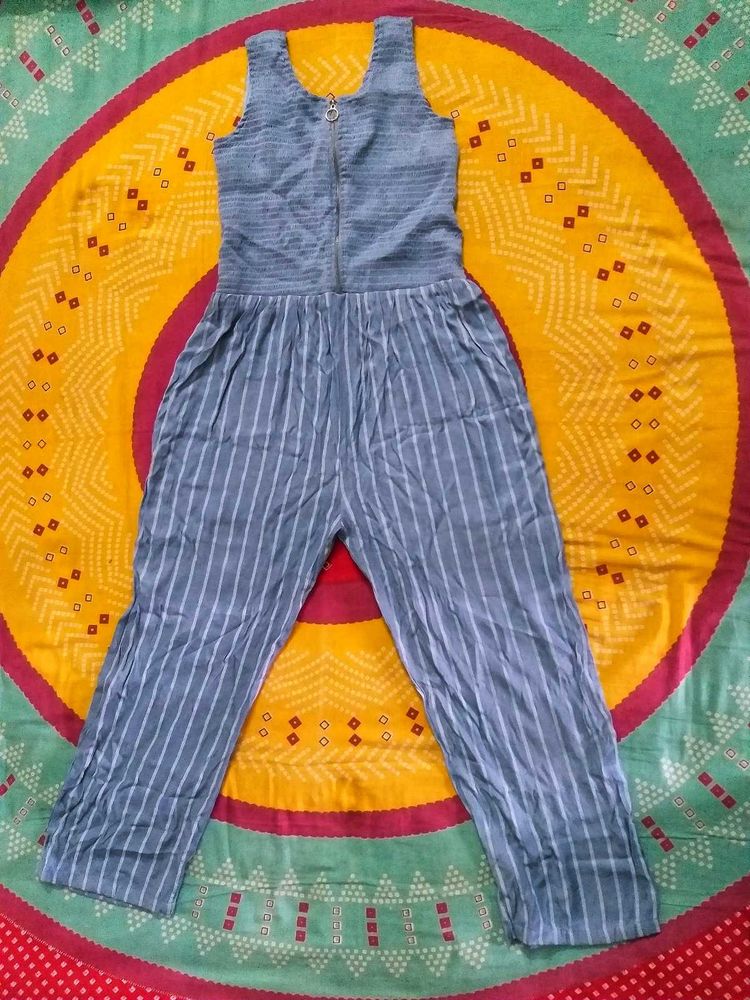 Striped Jumpsuit With Jacket