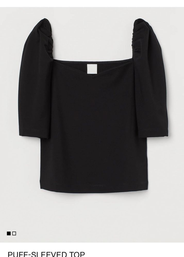 Puff Sleeve Top With Sweetheart Neckline