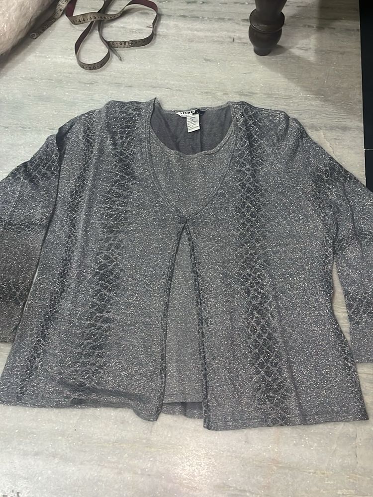 Sparkly Silver Cardigan