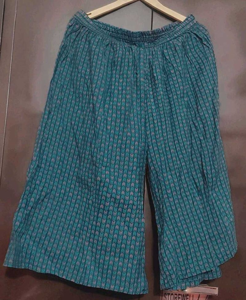 Sea Blue Green Capri Pyjama For 34 Waist
