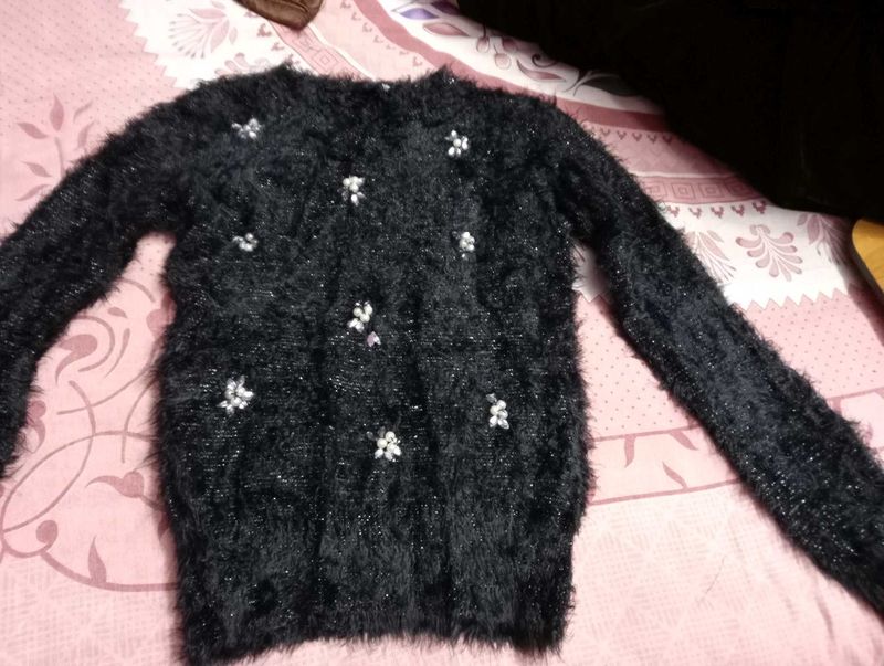 Black Embellished Sweater