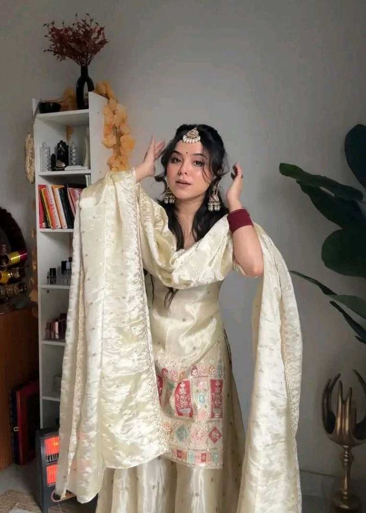 PARTY WEAR TOP AND PLAZZO WITH FANCY DUPATTA