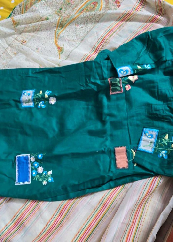 Embroidered Green Tunic