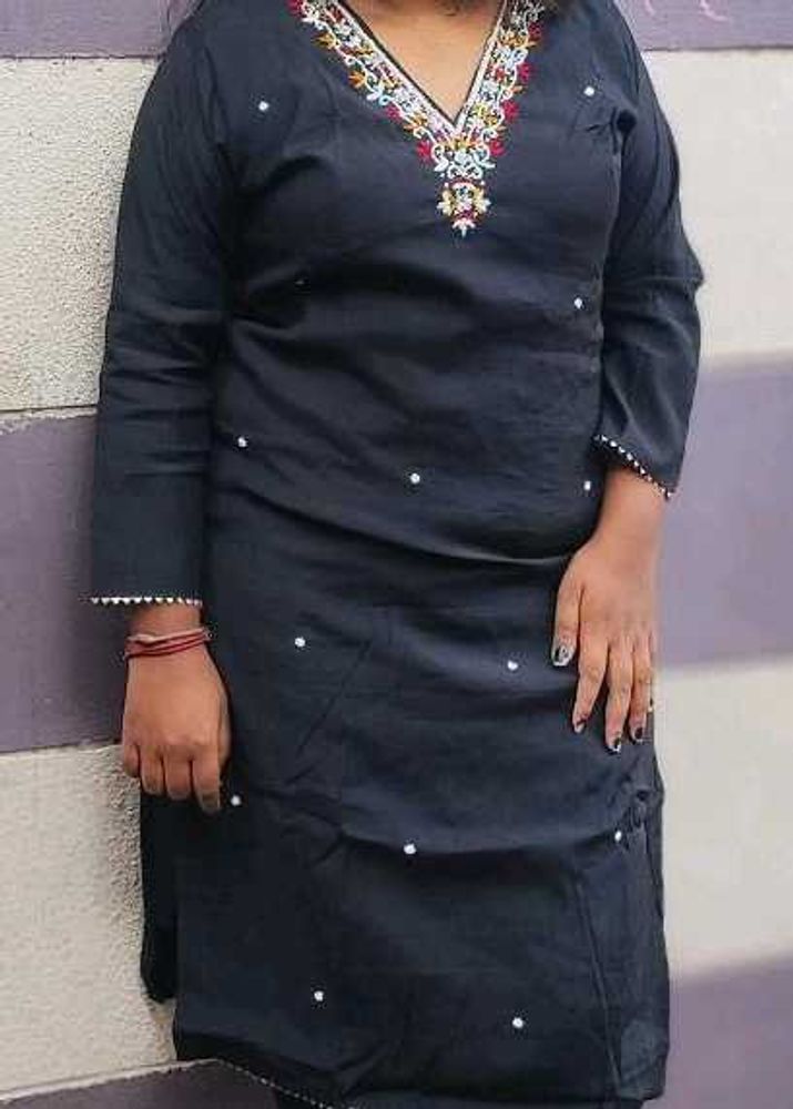 Embroidered Black Kurti