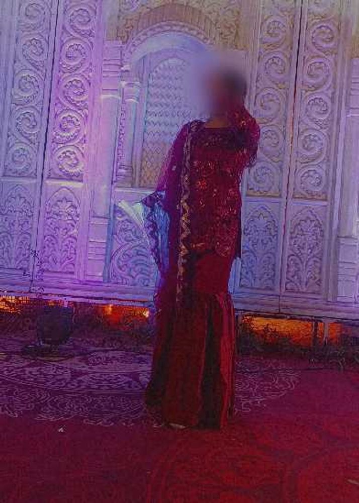 Maroon beautiful garara dress