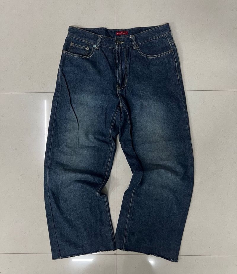Wide Leg Denim Jeans