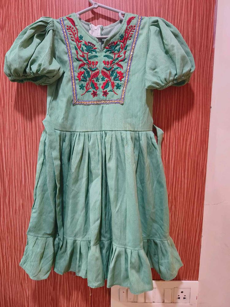 Cute Embroidered Girls Dress