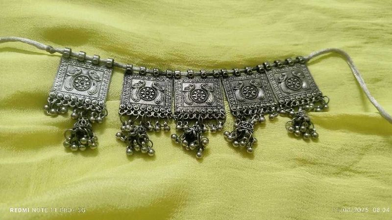 Silver Tone Statement Necklace