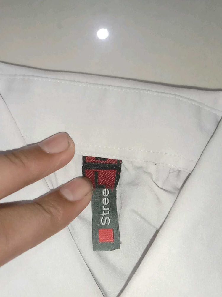 Gucci White Rhinestone Shirt