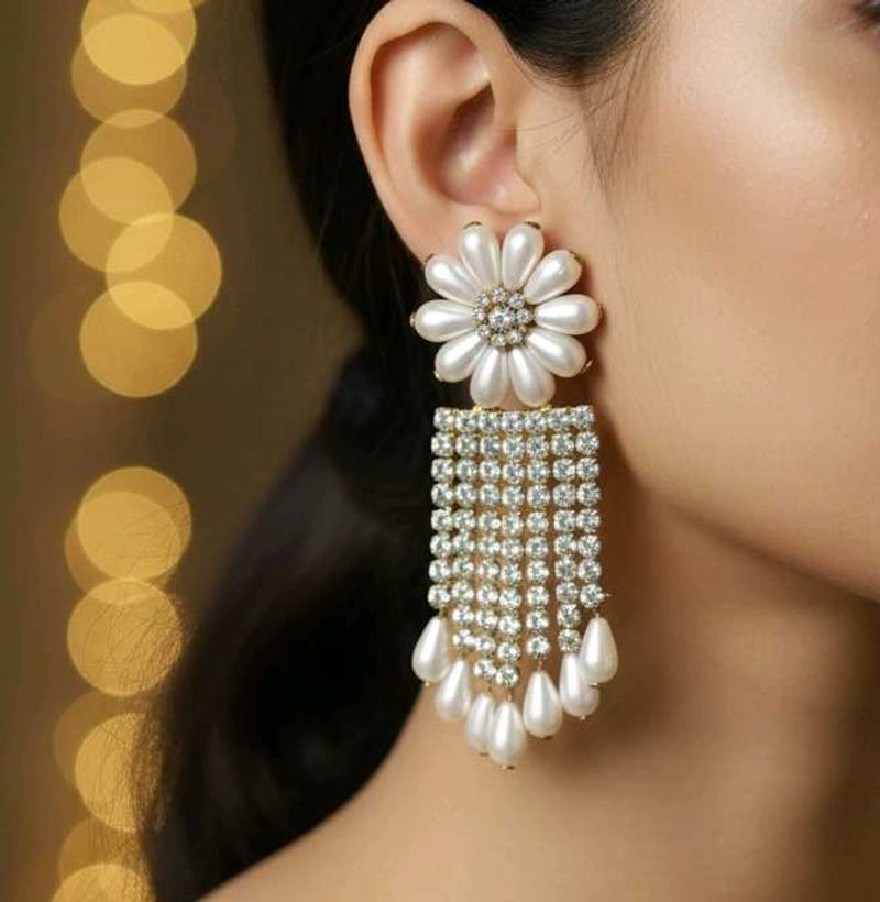 Pearl Flower Earrings