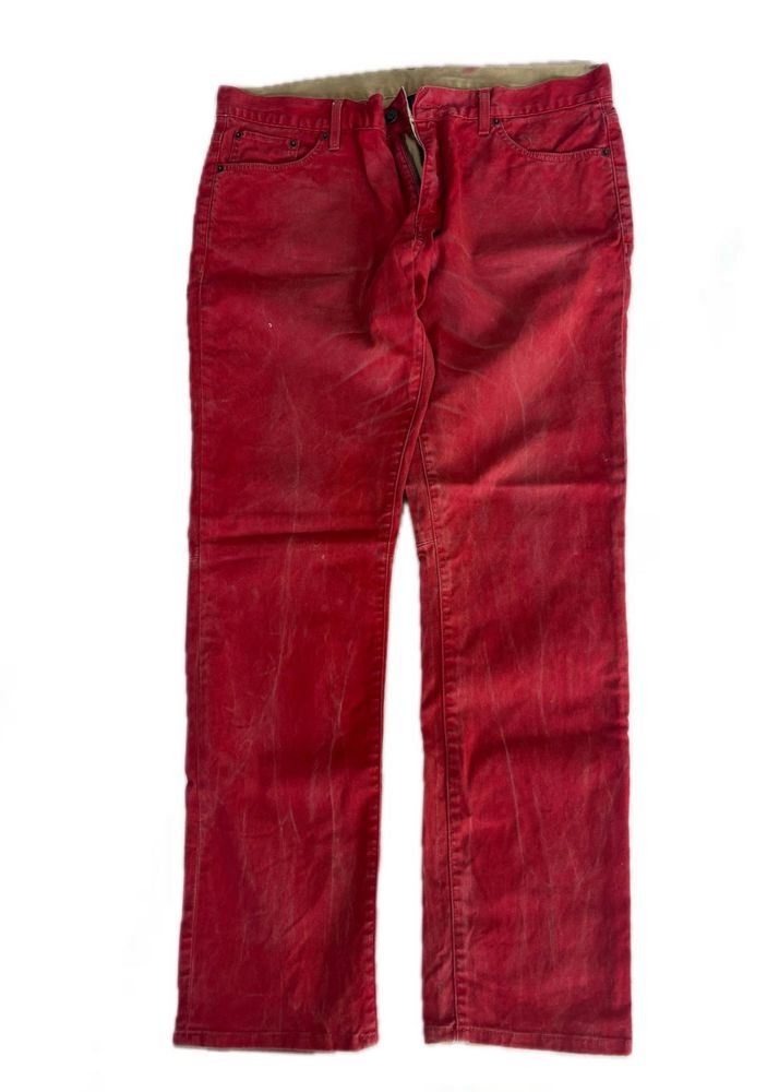 Armani Exchange Red Corduroy Pants
