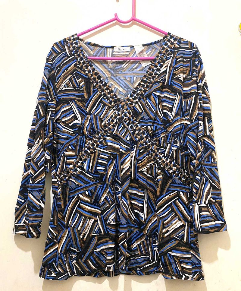 Stylish Patterned Top 38-42