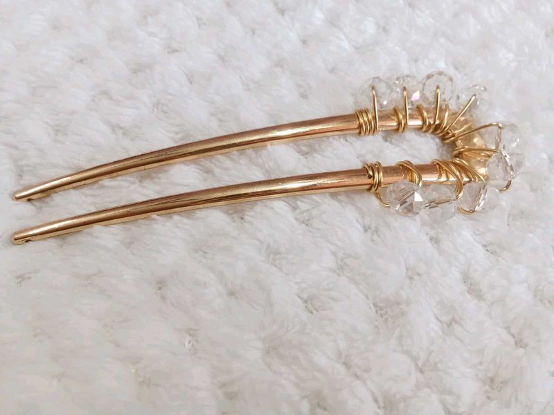 Crystal Embellished Hair Pin