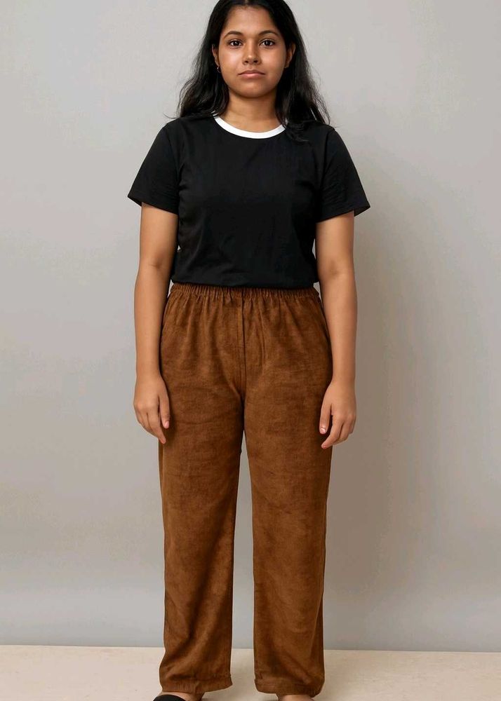 Brown Casual Pants