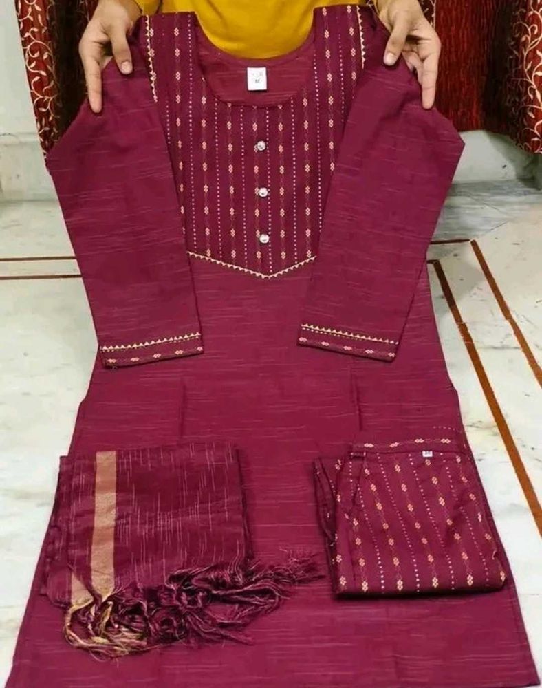 Maroon Kurti Set