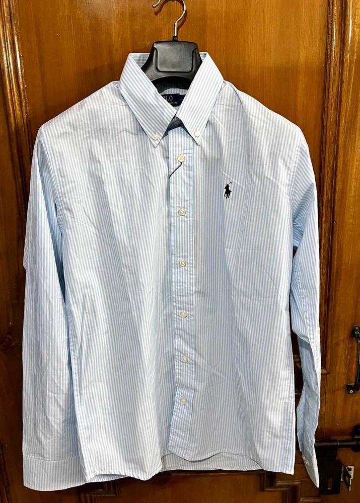 POLO RALPH LAUREN BLUE VERTICAL STRIPES SHIRT