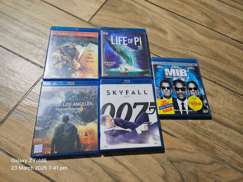 5 English Original Blu Rays Movie Disc