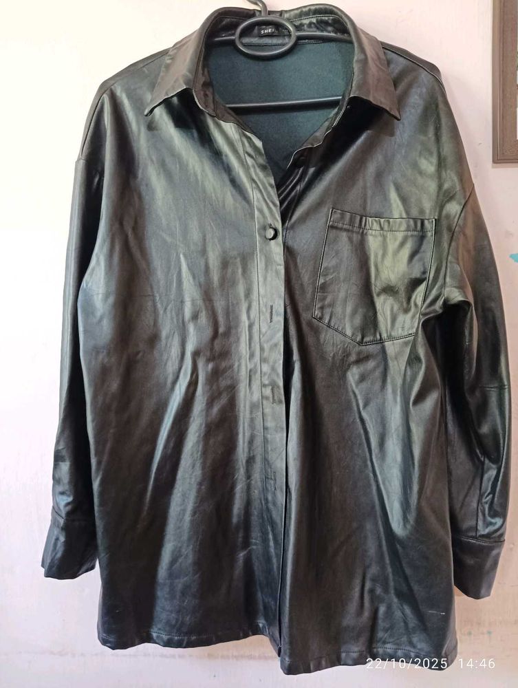 shein Light leather shirt in free size.