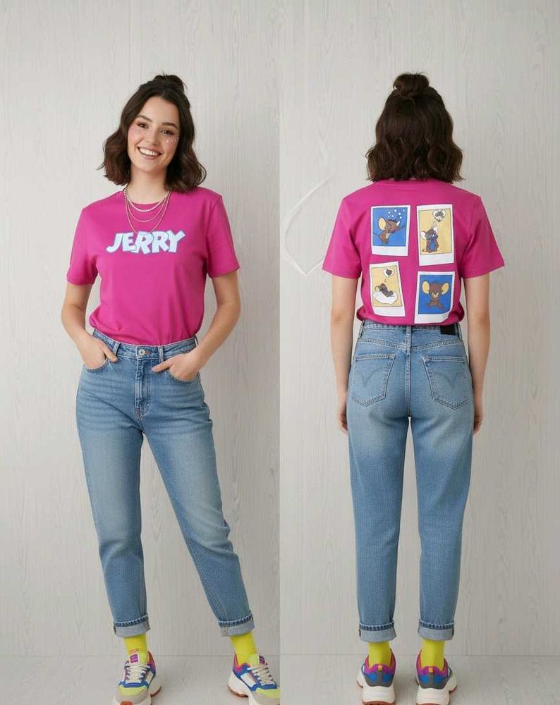 Pink &#39;Jerry&#39; Graphic Tee