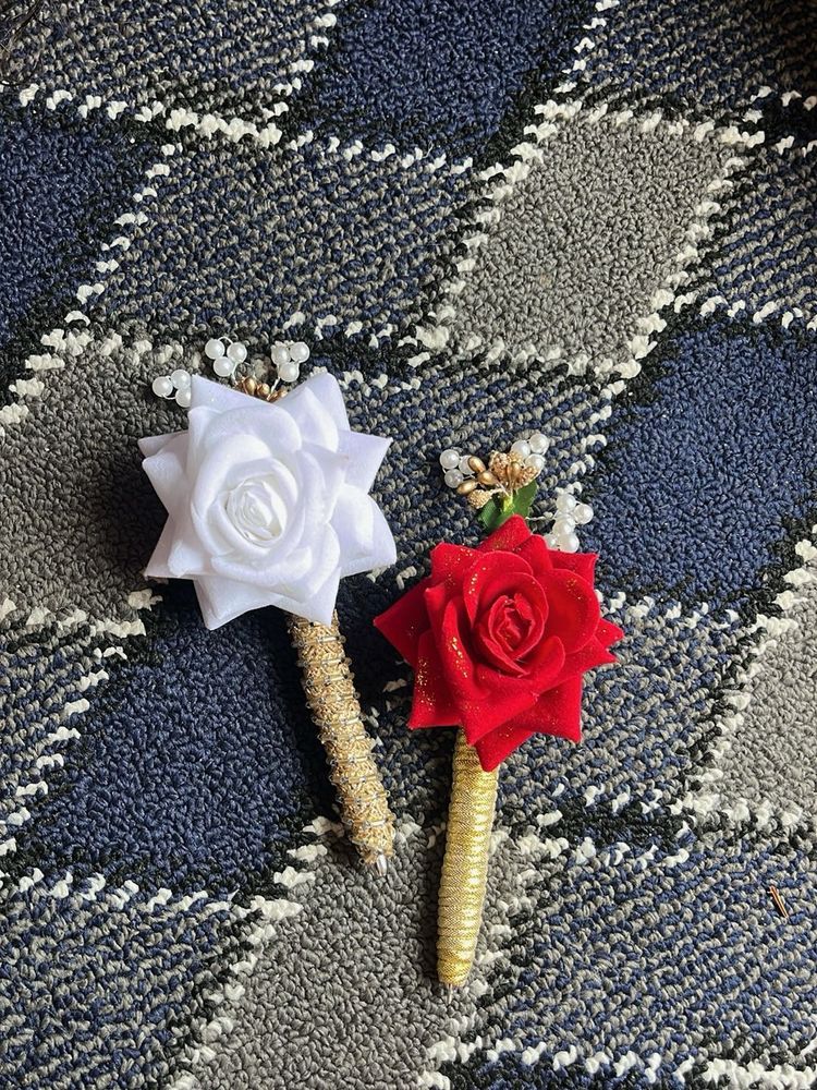 Red &amp; White Rose Nikkah Pen.