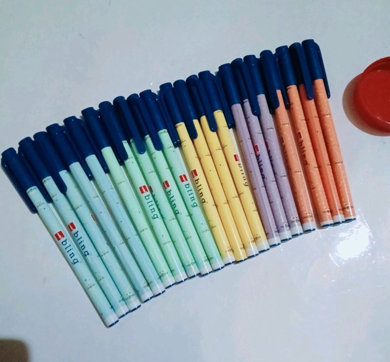 Cello 21 Bling 0.7 Mm Blue Ball Pens