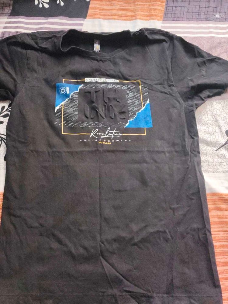 Graphic Print Black T-Shirt