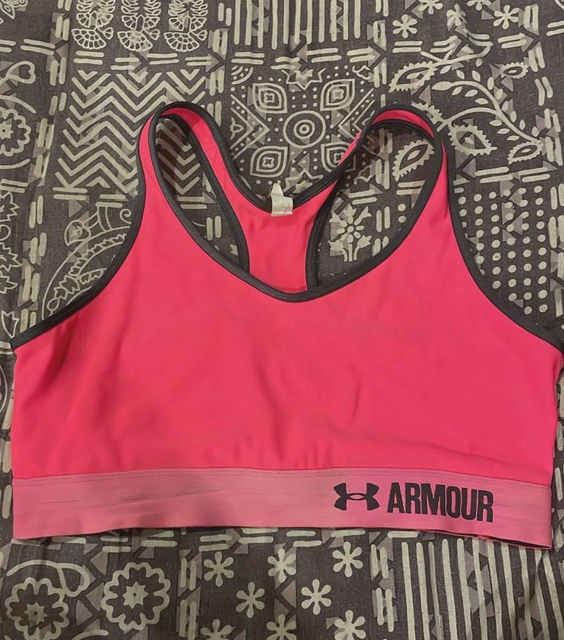 Pink Under Armour Sports Bra