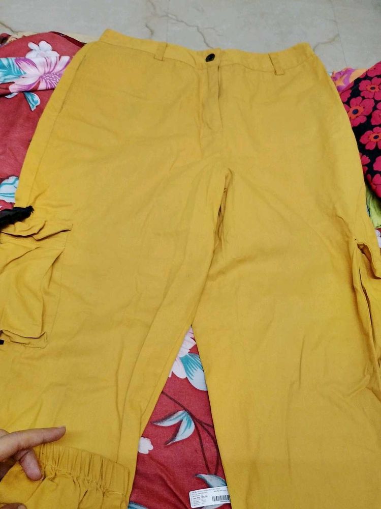 Mustard Cargo Pants