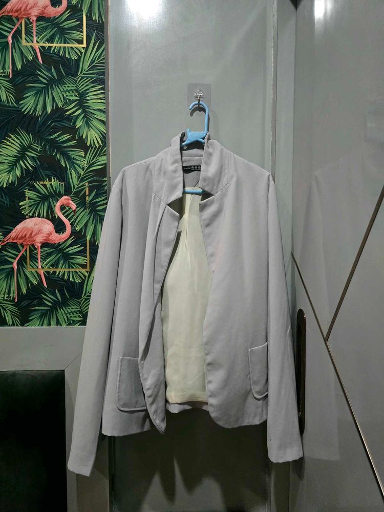 Blueish Gray Casual Blazer
