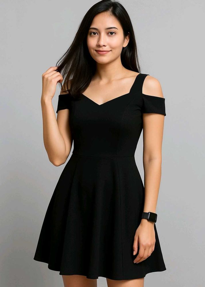 Black Cold Shoulder Dress