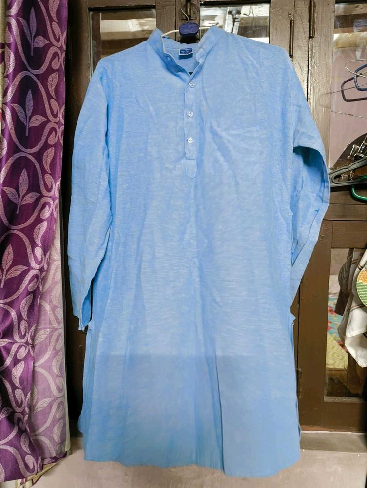Blue Cotton Kurta