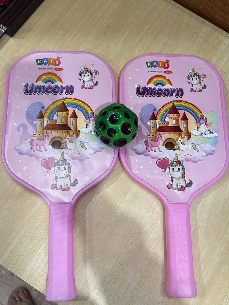 Kids Unicorn Paddle Ball Set