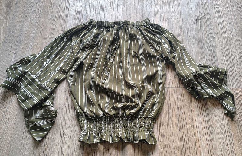 Striped Off-Shoulder Top