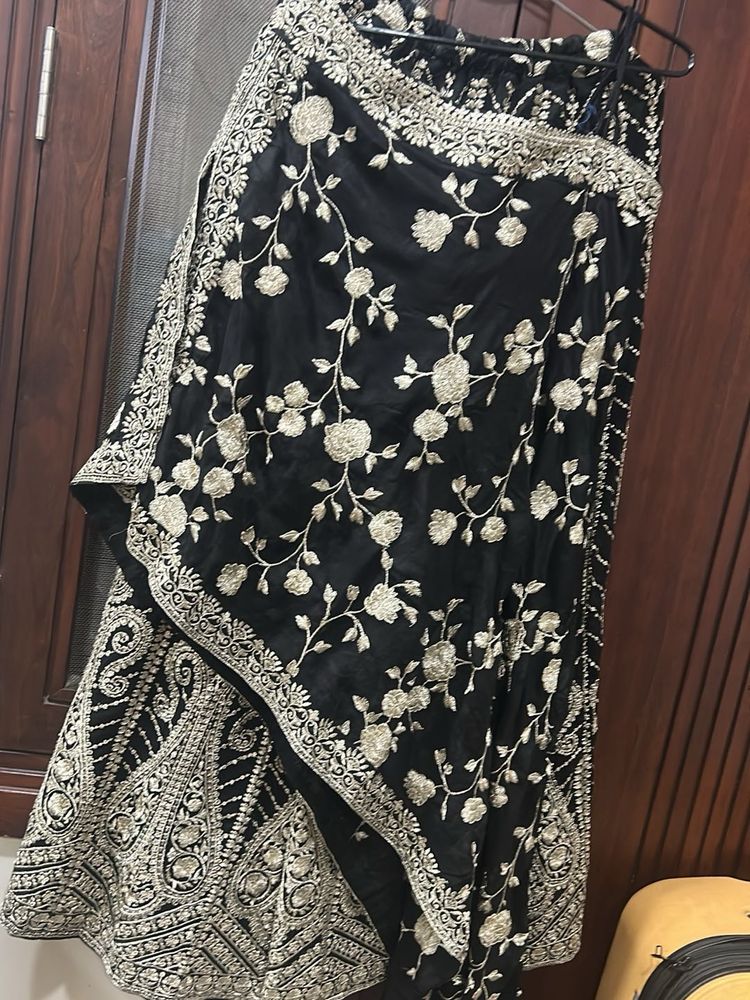 Black Embroidered Lehenga Choli