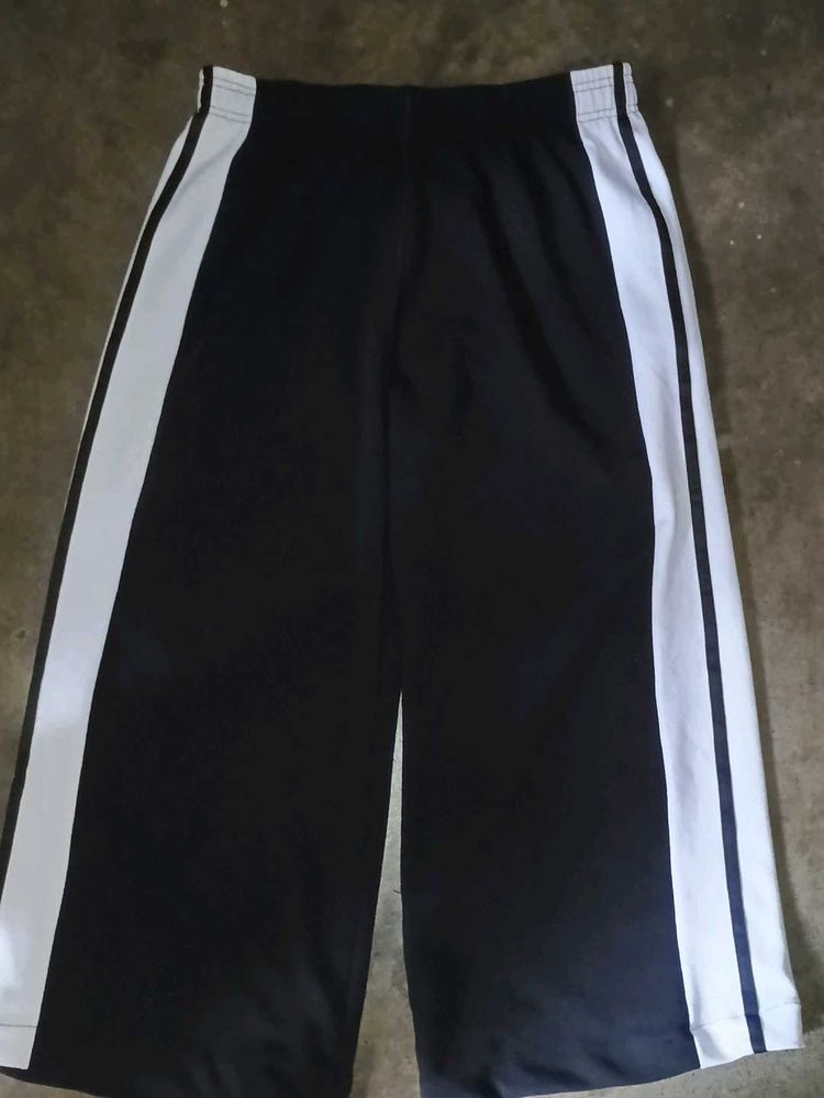 Black Wide Leg Track Pants
